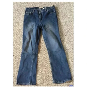 Women BUFFALO DAVID BITTON blue stretch capri crop flood jeans sz 29 x 26 EUC